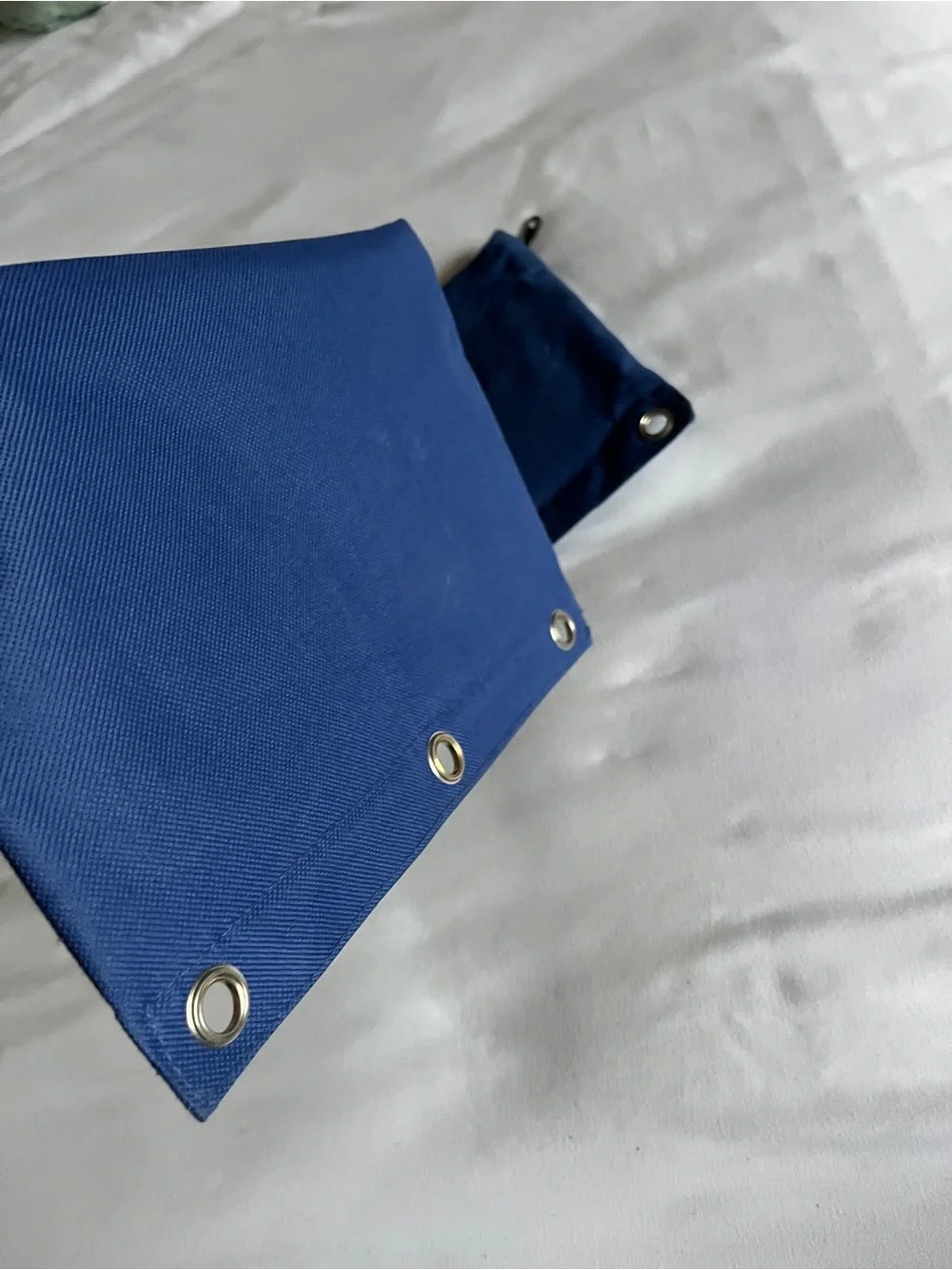 Blue 3 Ring Binder Pencil Pouch 2 Pocket Zipper Clear Window Mesh Case Pack